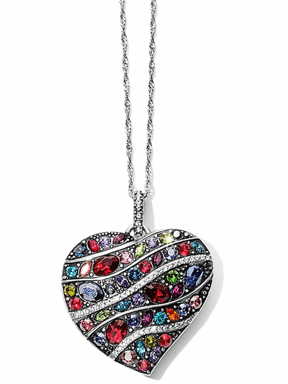 Brighton Trust Your Journey Convertible Reversible Large Heart Necklace
